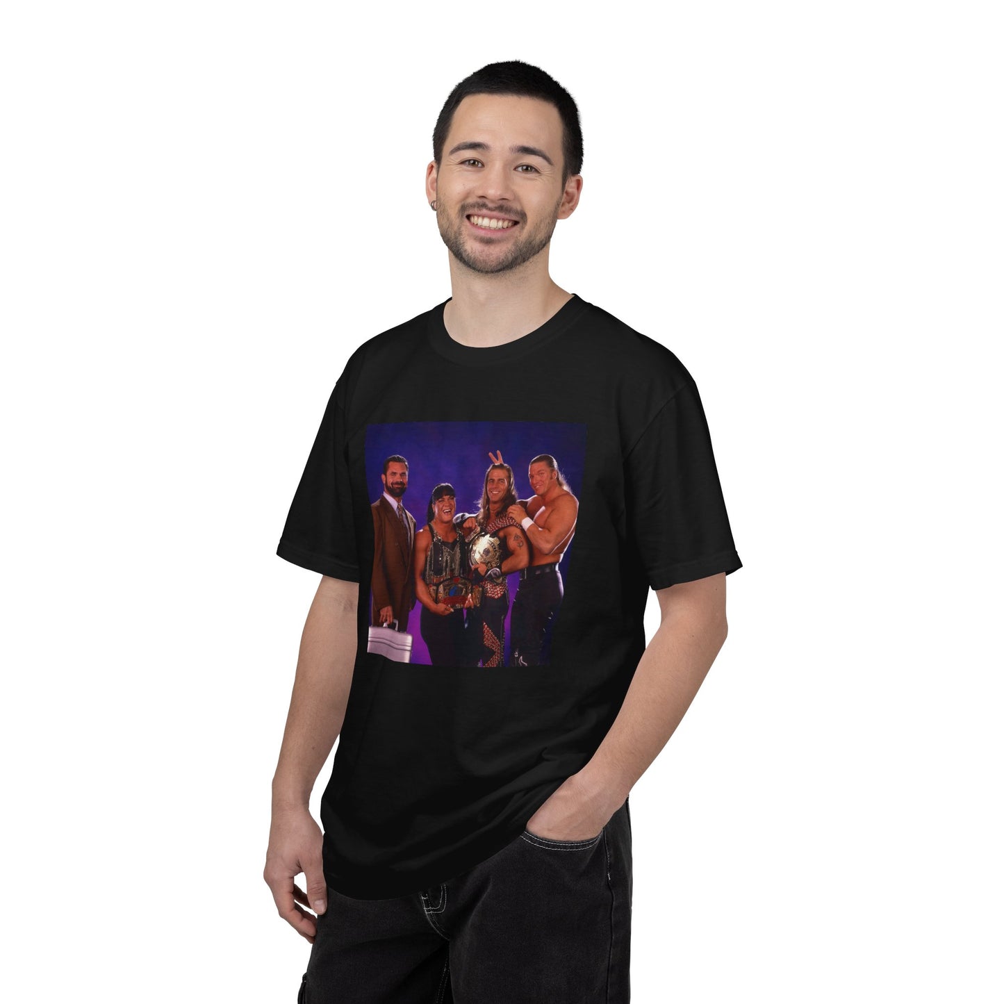 WWF OG DX Wrestling Tee — HHH, Shawn Michaels, Chyna, Rick Rude Tribute