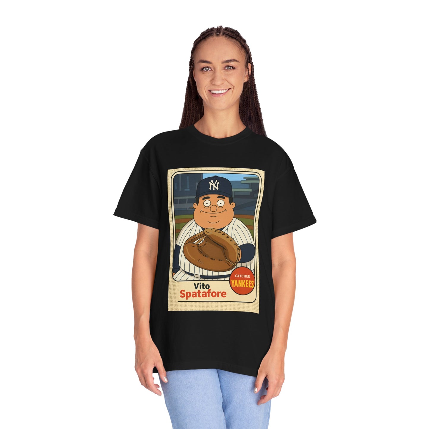 Vito Spatafore Baseball Card Tee — Sopranos Yankees Graphic T-Shirt
