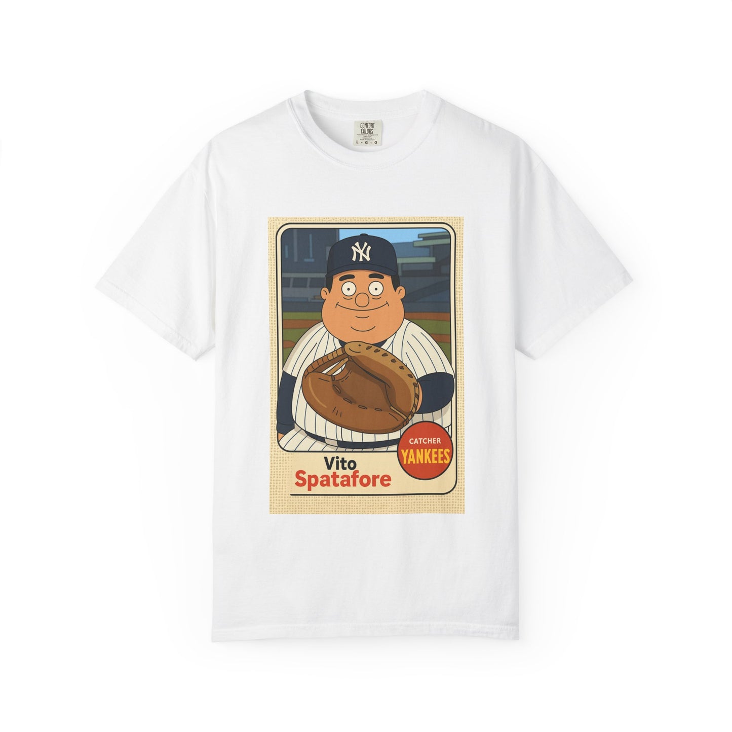 Vito Spatafore Baseball Card Tee — Sopranos Yankees Graphic T-Shirt