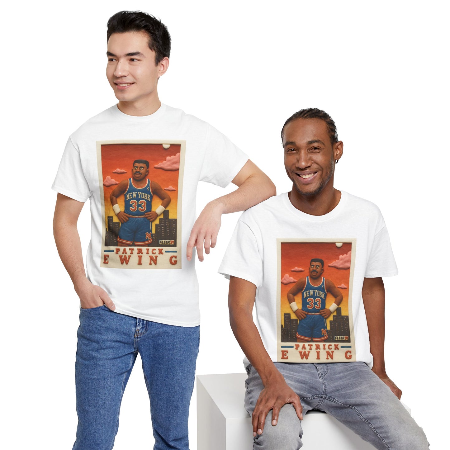 Patrick Ewing vintage clay card basketball T-Shirt