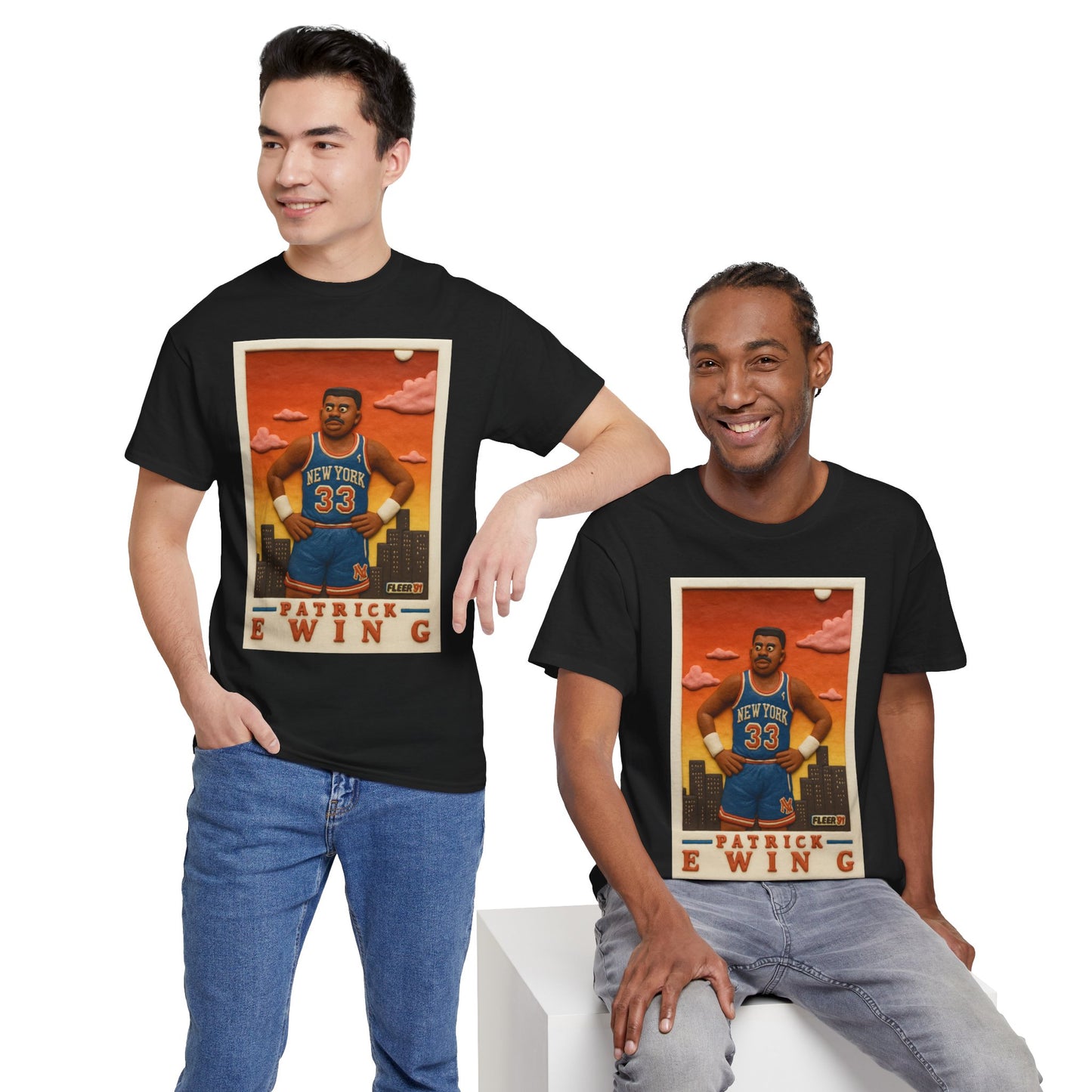 Patrick Ewing vintage clay card basketball T-Shirt