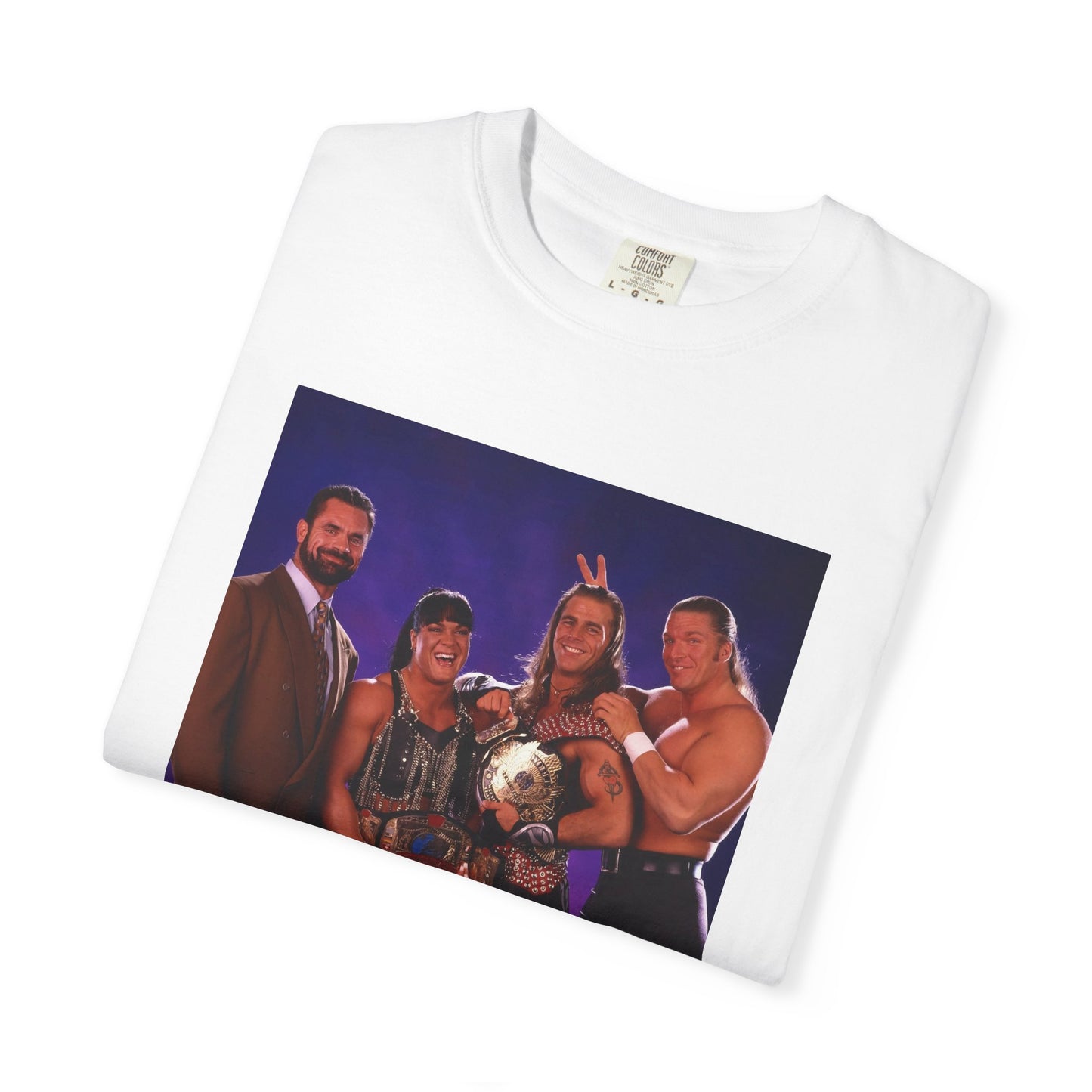 WWF OG DX Wrestling Tee — HHH, Shawn Michaels, Chyna, Rick Rude Tribute