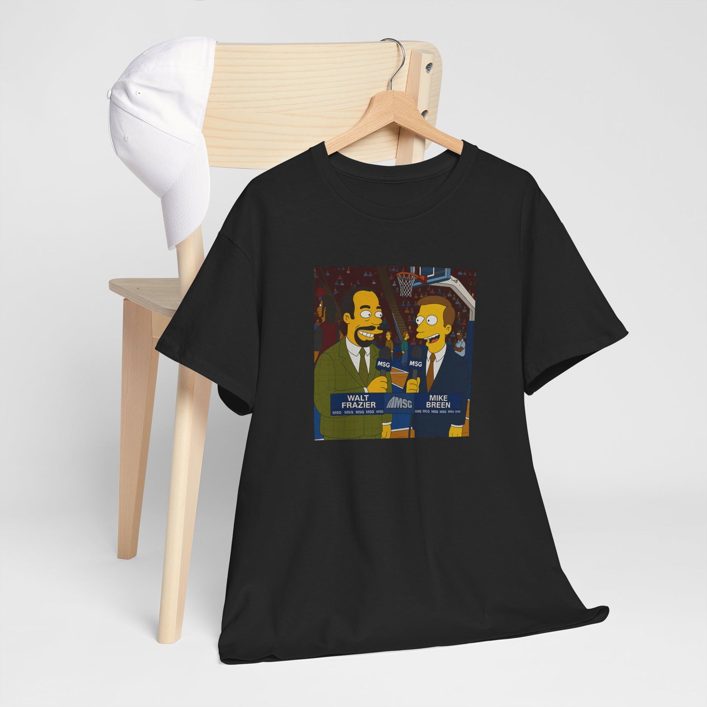 Knicks Game Bob’s Burgers Parody T-Shirt — Mike Breen & Walt 'Clyde' Frazier Broadcasters
