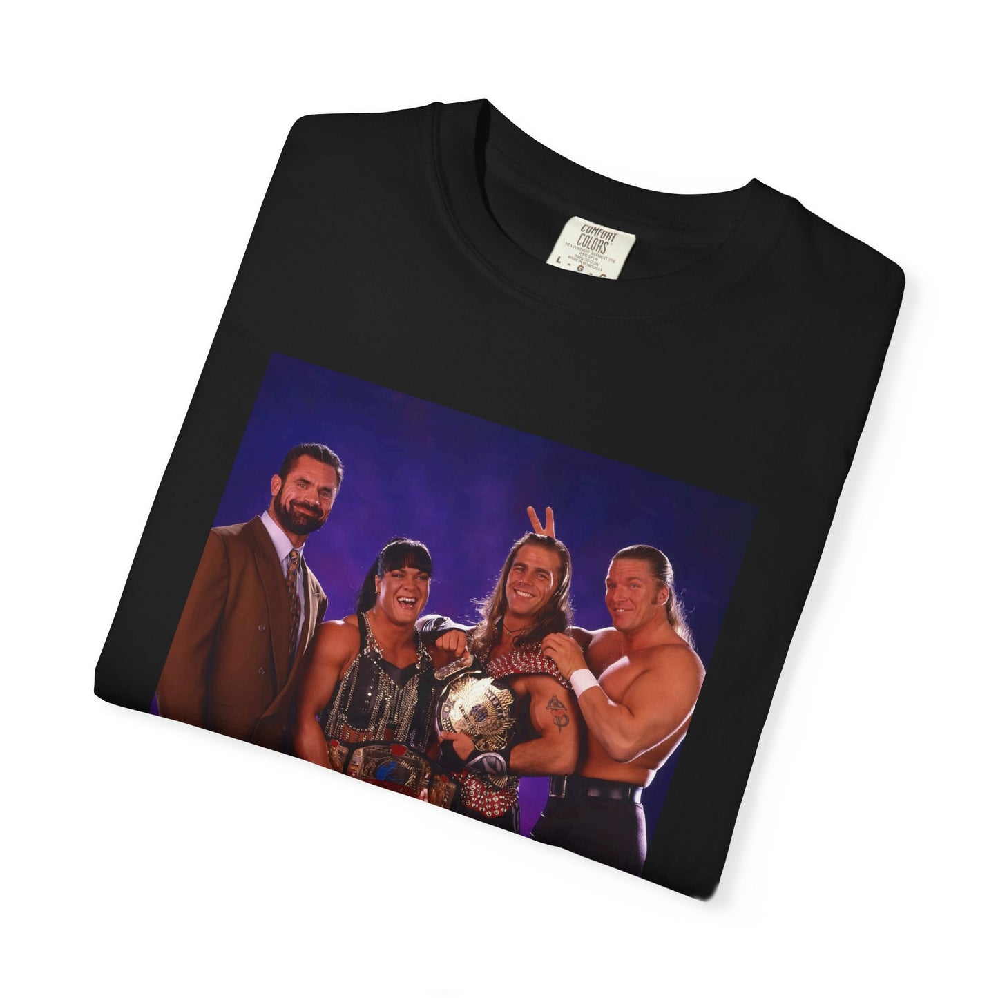 WWF OG DX Wrestling Tee — HHH, Shawn Michaels, Chyna, Rick Rude Tribute