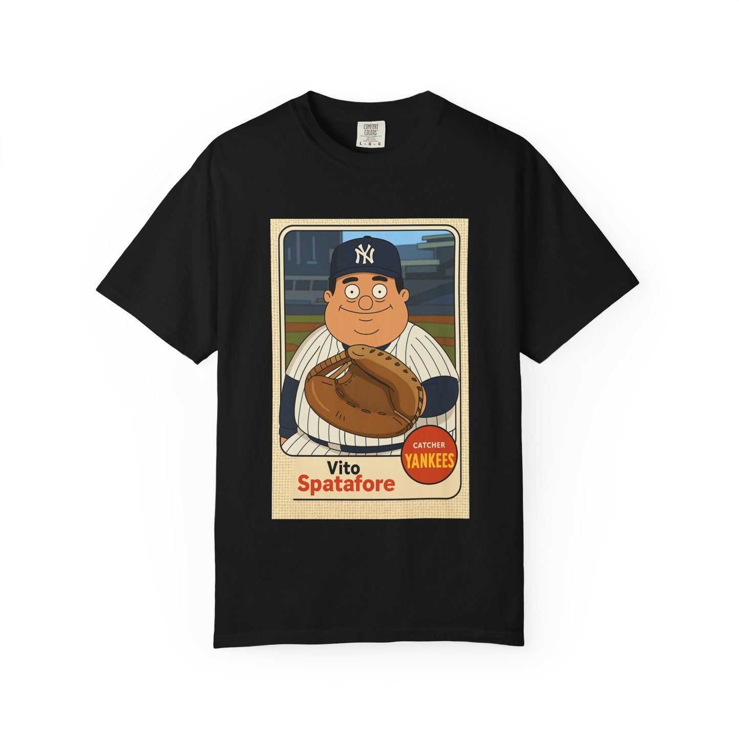 Vito Spatafore Baseball Card Tee — Sopranos Yankees Graphic T-Shirt