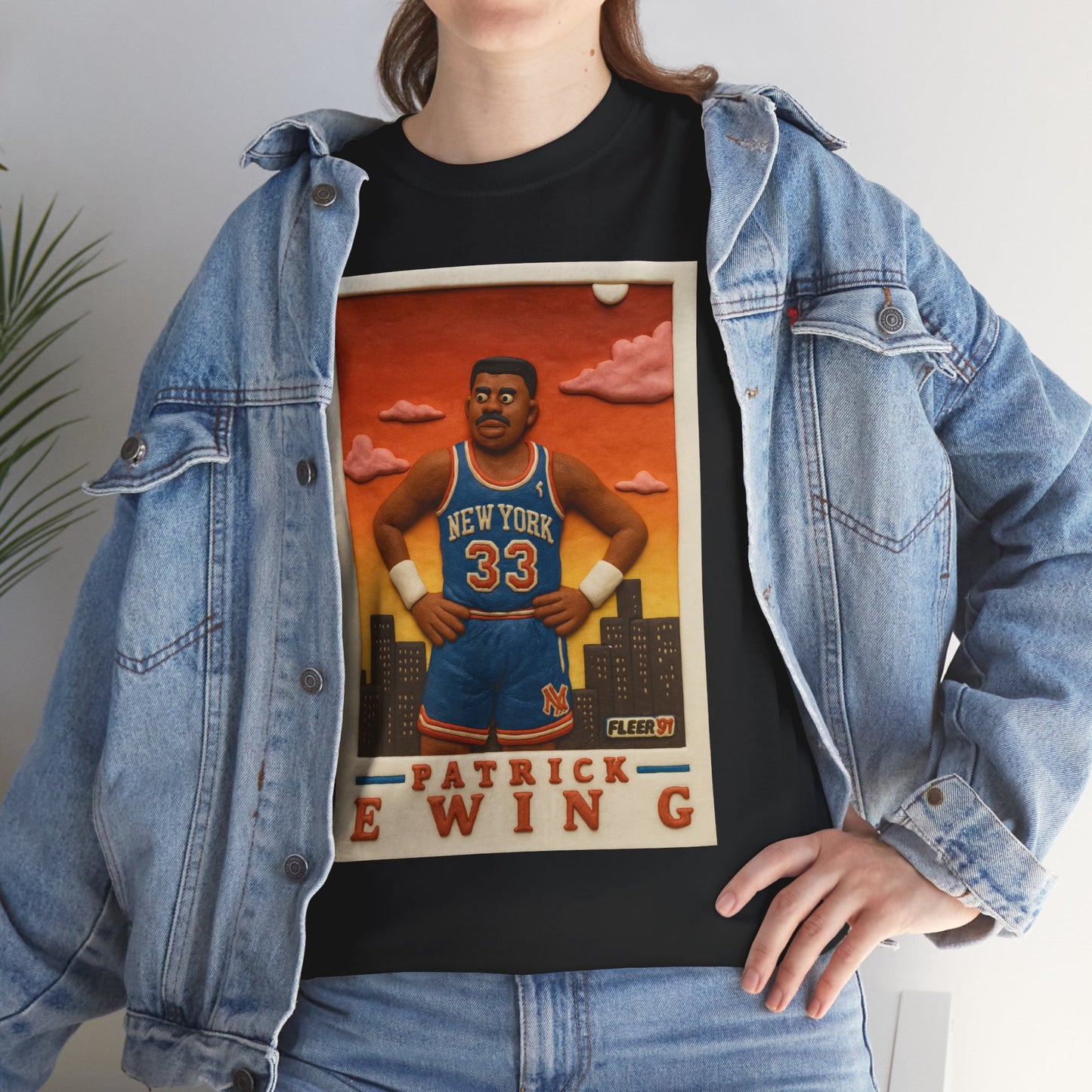 Patrick Ewing vintage clay card basketball T-Shirt