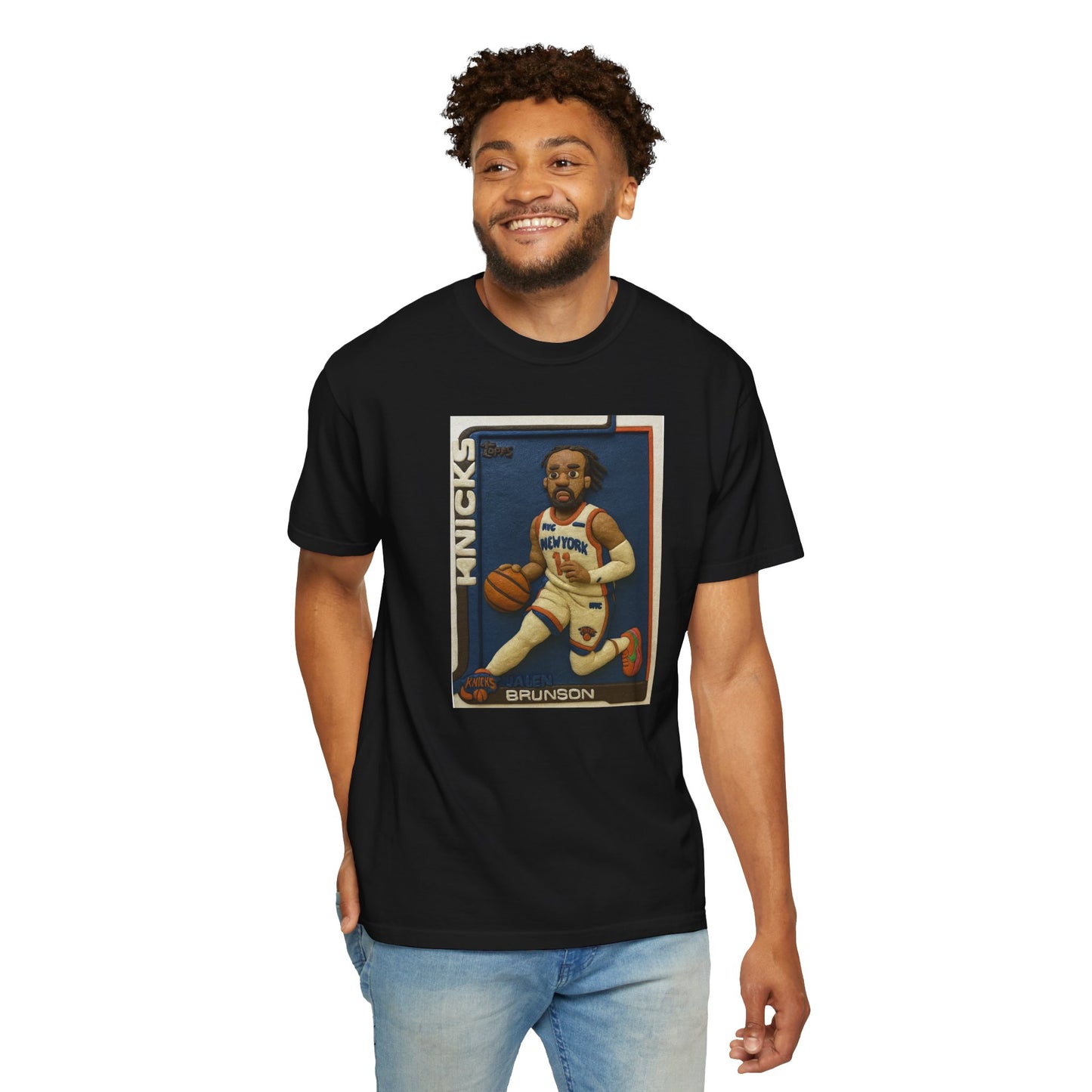 Knicks Brunson Clay Card T-Shirt