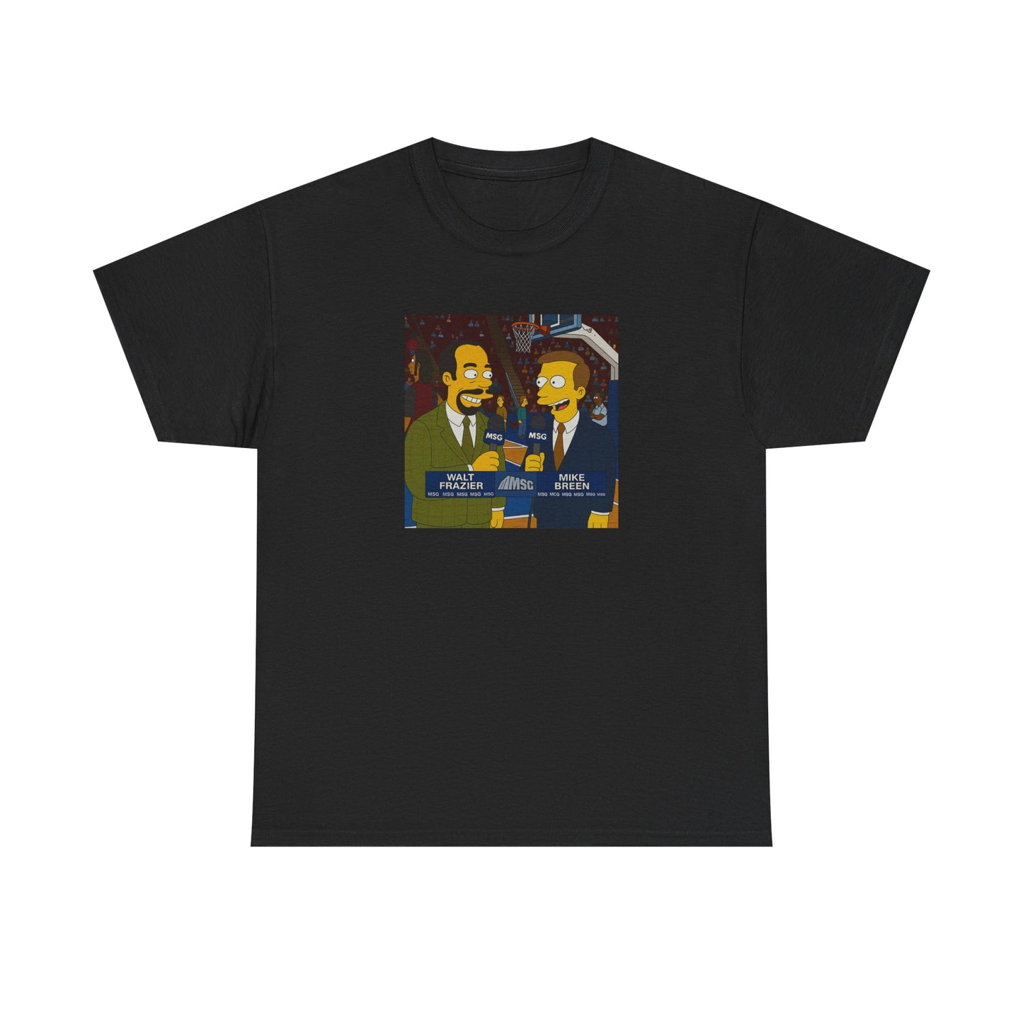 Knicks Game Bob’s Burgers Parody T-Shirt — Mike Breen & Walt 'Clyde' Frazier Broadcasters