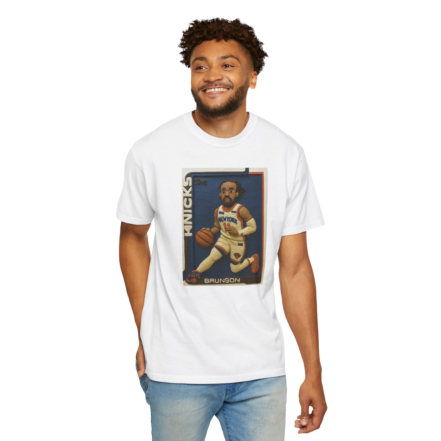 Knicks Brunson Clay Card T-Shirt