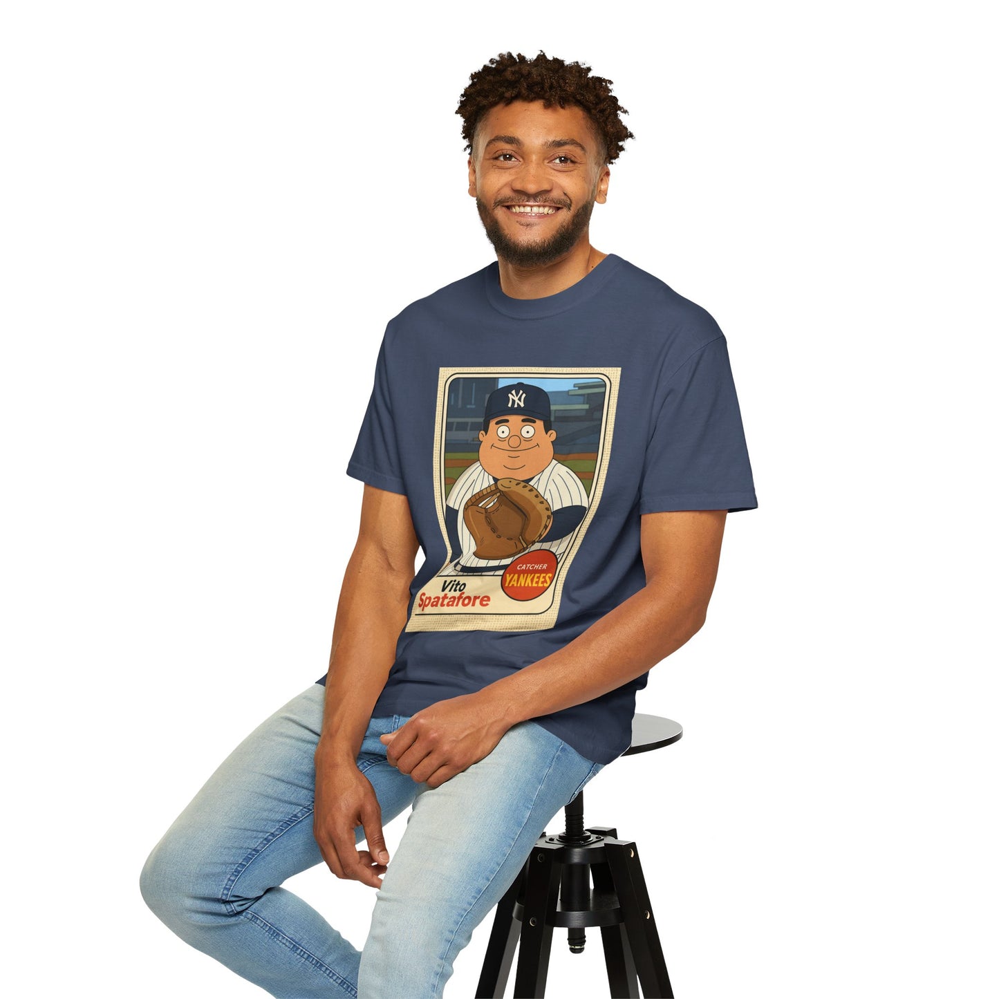 Vito Spatafore Baseball Card Tee — Sopranos Yankees Graphic T-Shirt