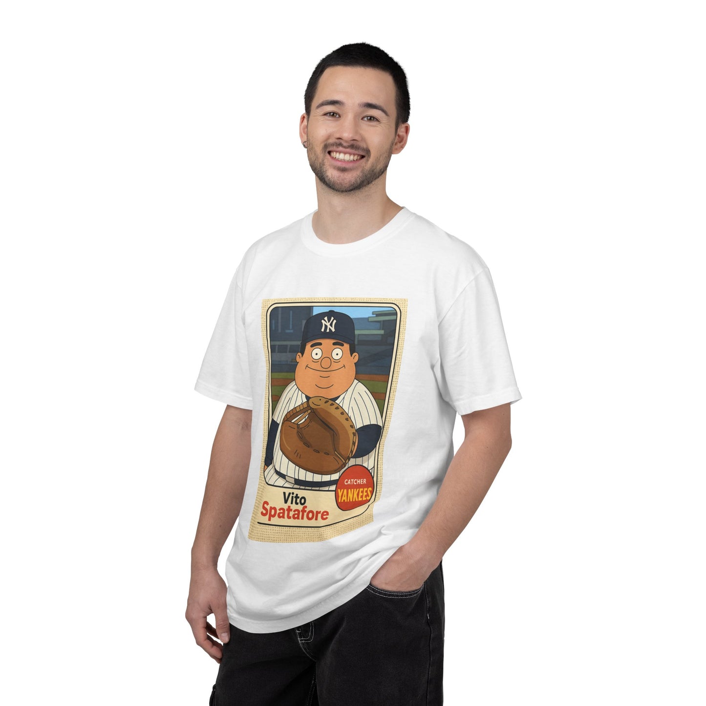 Vito Spatafore Baseball Card Tee — Sopranos Yankees Graphic T-Shirt