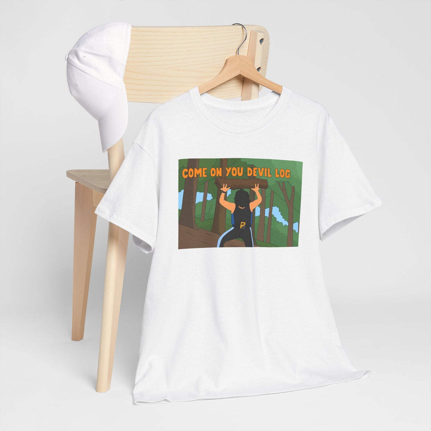 Tony Perkins 'Devil Log' Graphic Tee — Heavyweights Bob’s Burger Style