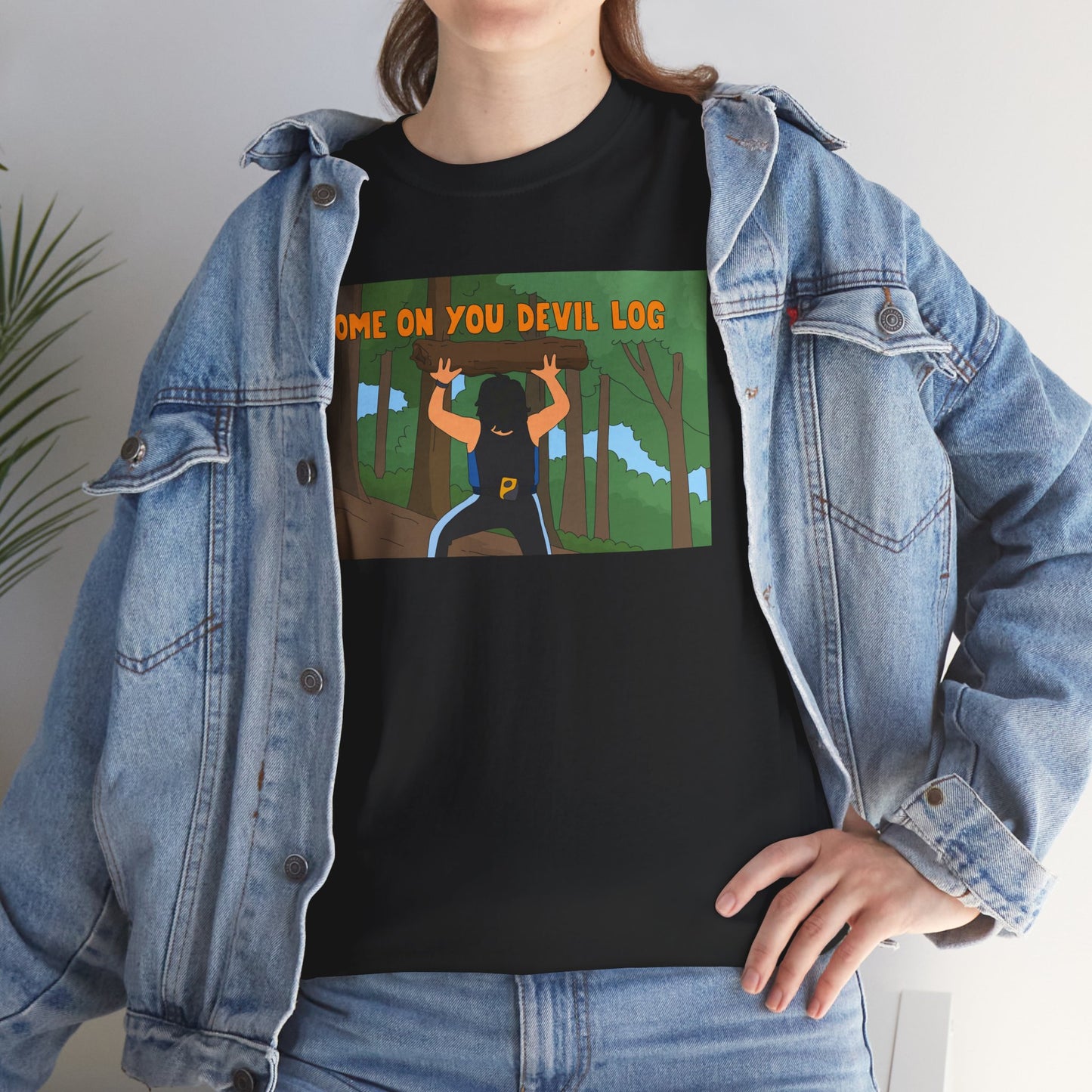 Tony Perkins 'Devil Log' Graphic Tee — Heavyweights Bob’s Burger Style