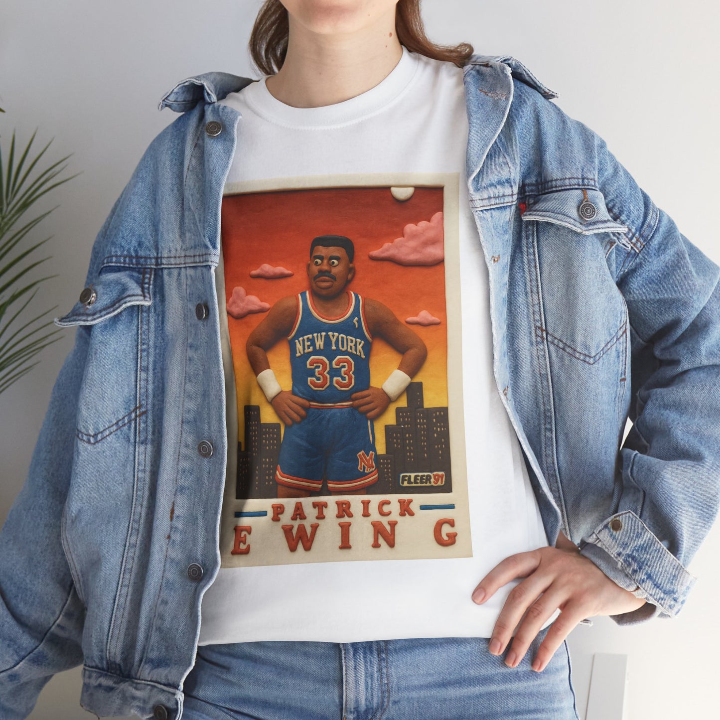 Patrick Ewing vintage clay card basketball T-Shirt