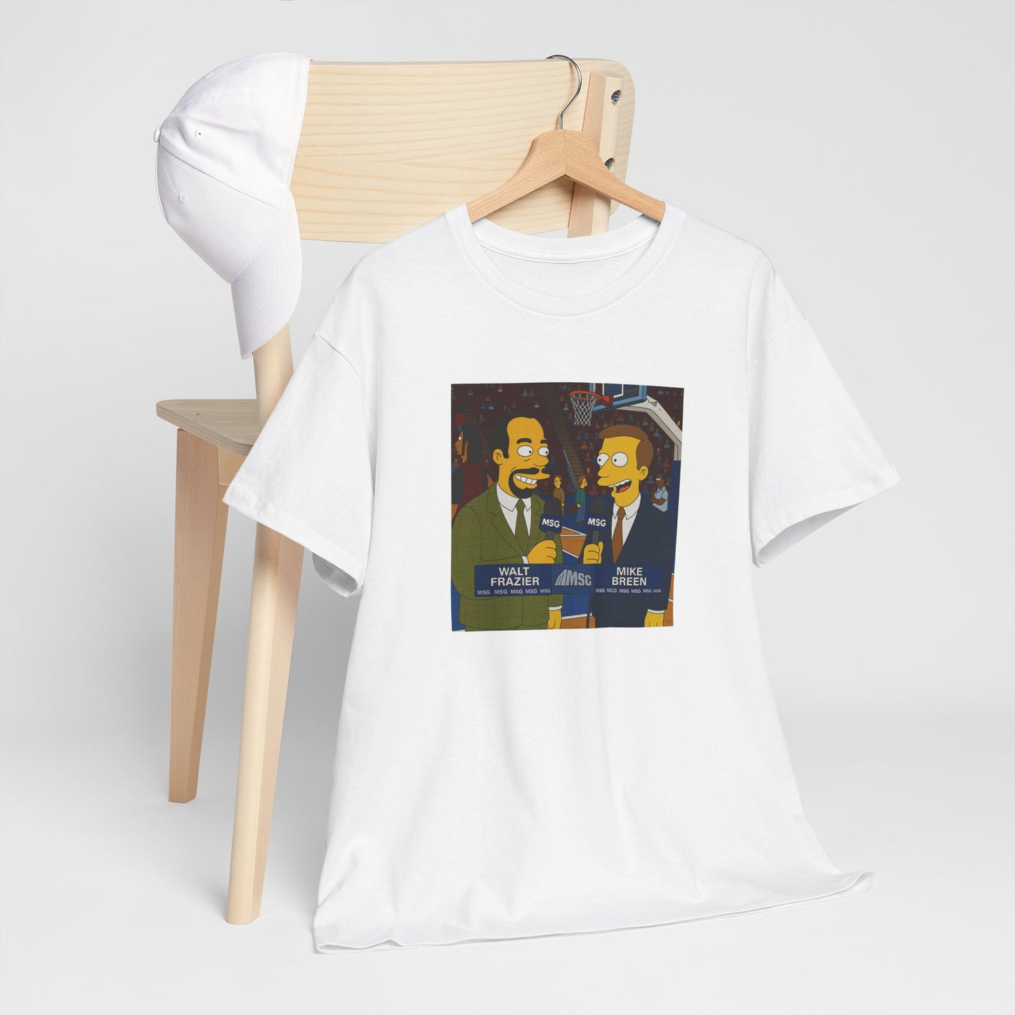 Knicks Game Bob’s Burgers Parody T-Shirt — Mike Breen & Walt 'Clyde' Frazier Broadcasters