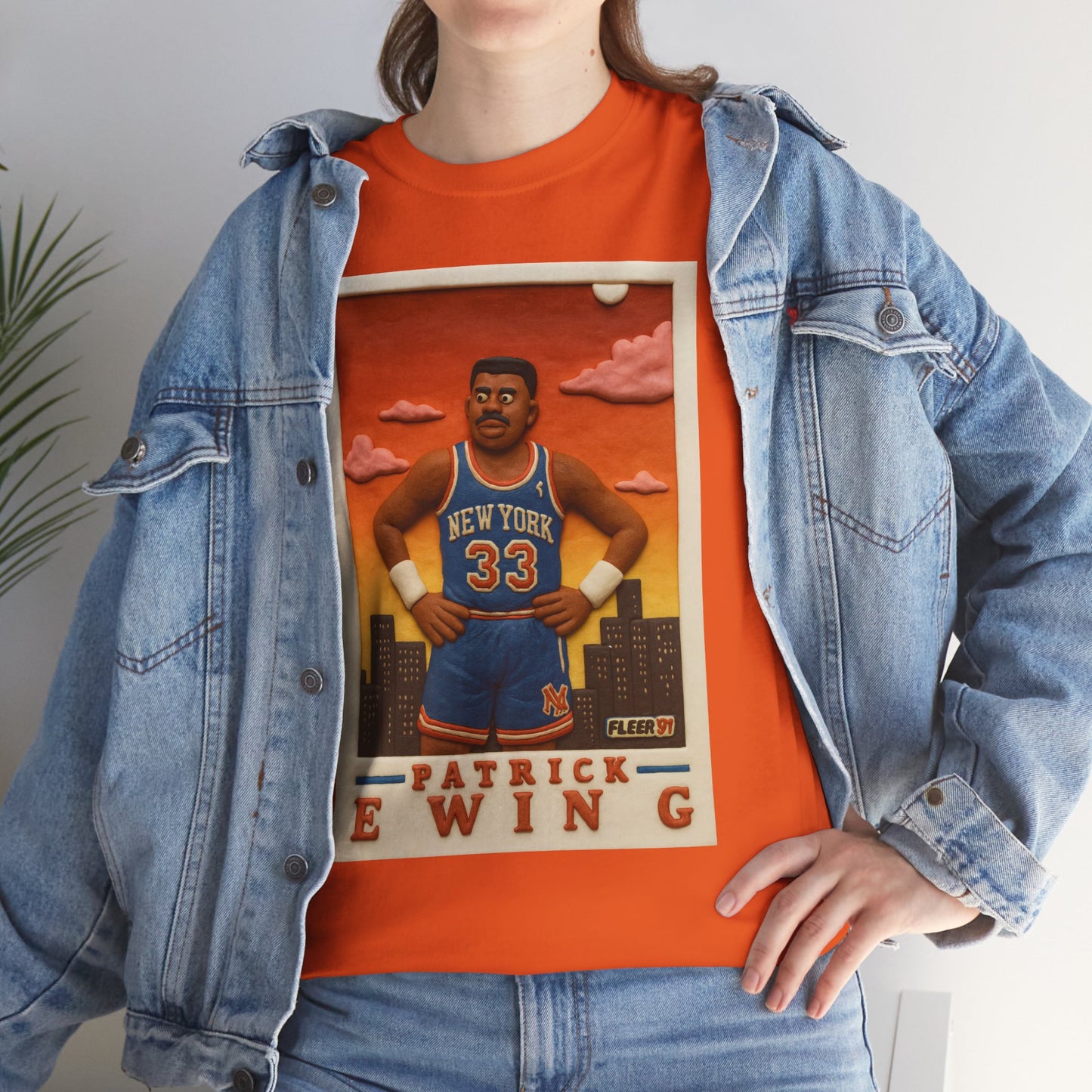 Patrick Ewing vintage clay card basketball T-Shirt